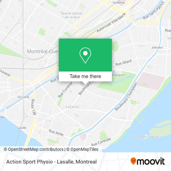 Action Sport Physio - Lasalle map