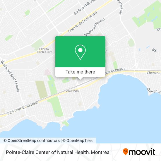 Pointe-Claire Center of Natural Health map