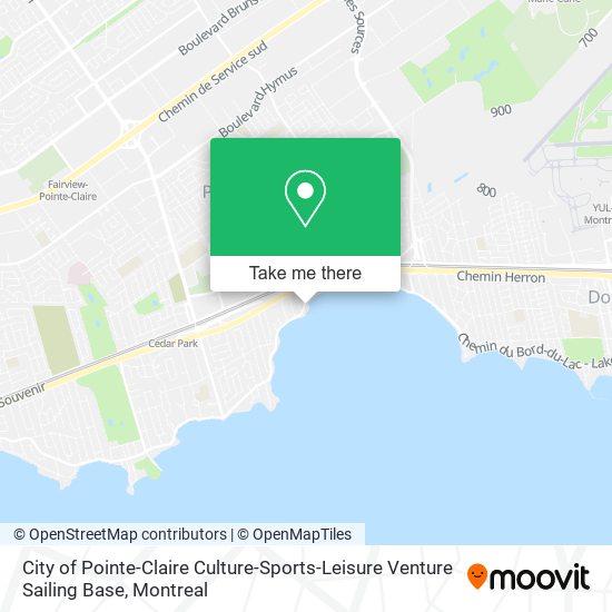 City of Pointe-Claire Culture-Sports-Leisure Venture Sailing Base map