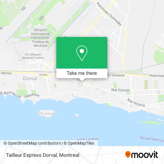 Tailleur Express Dorval map