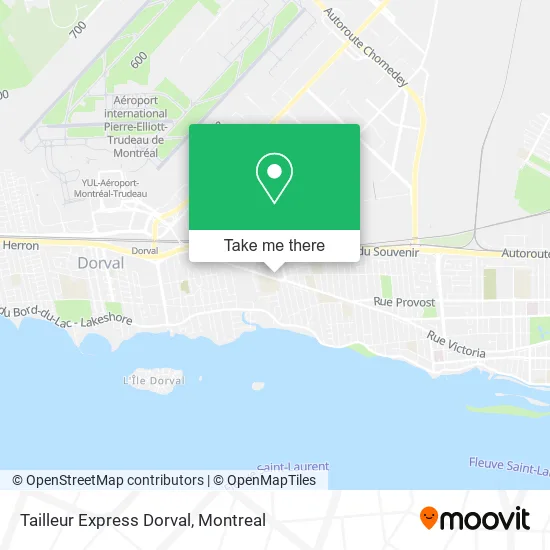 Tailleur Express Dorval map
