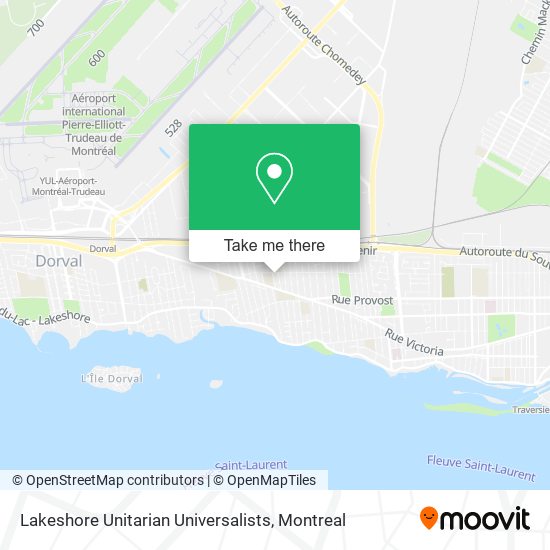 Lakeshore Unitarian Universalists map