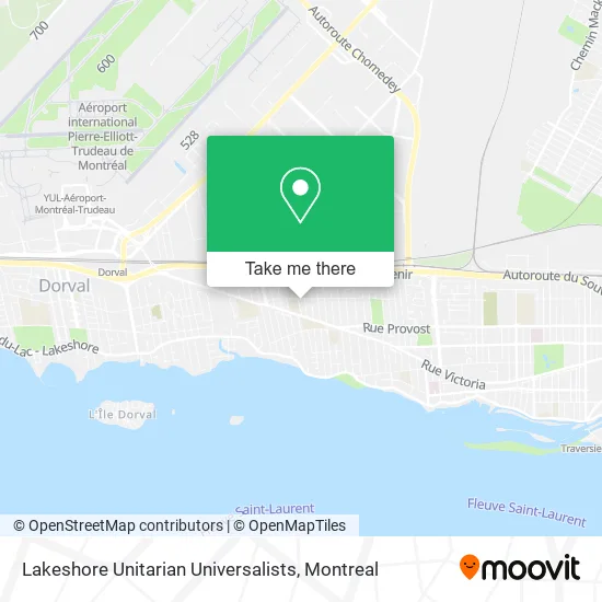 Lakeshore Unitarian Universalists map