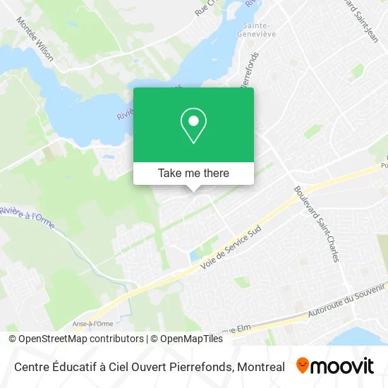 Centre Éducatif à Ciel Ouvert Pierrefonds map