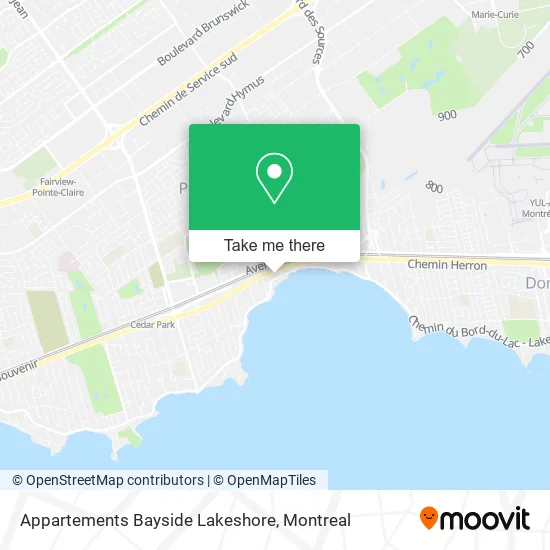 Appartements Bayside Lakeshore map