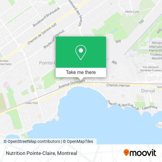 Nutrition Pointe-Claire map