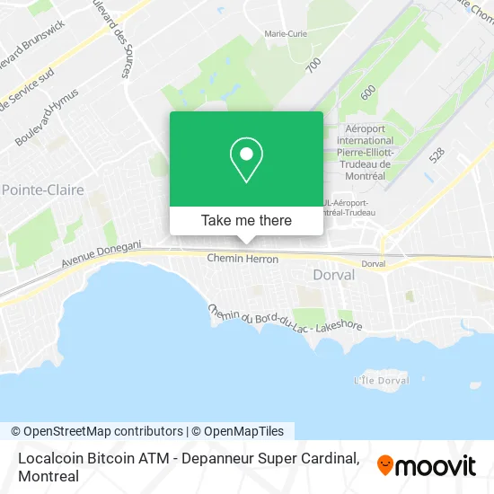 Localcoin Bitcoin ATM - Depanneur Super Cardinal map