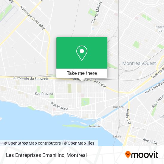 Les Entreprises Emani Inc map