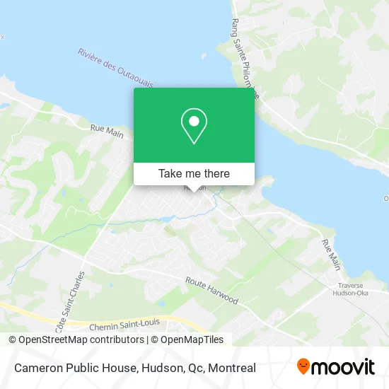 Cameron Public House, Hudson, Qc map