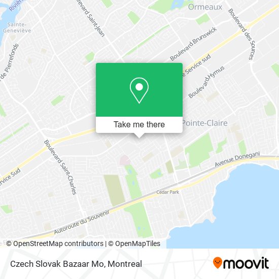 Czech Slovak Bazaar Mo map