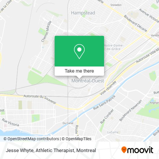 Jesse Whyte, Athletic Therapist map