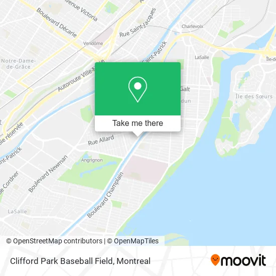 Clifford Park Baseball Field map
