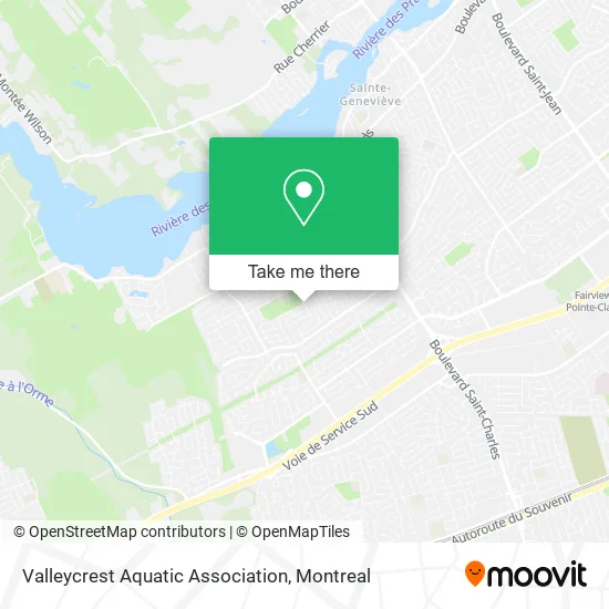 Valleycrest Aquatic Association map
