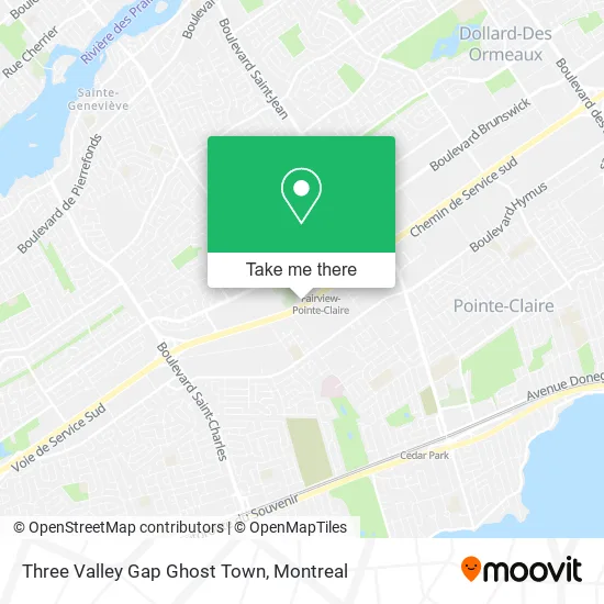 Three Valley Gap Ghost Town map