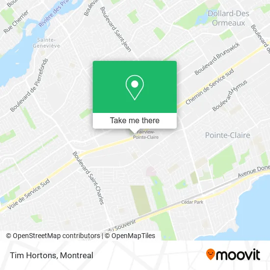 Tim Hortons map