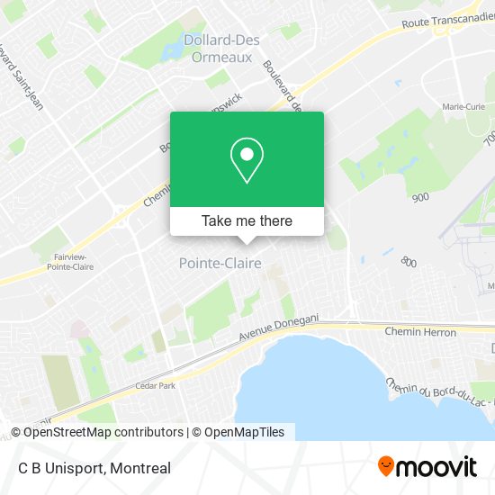 C B Unisport map