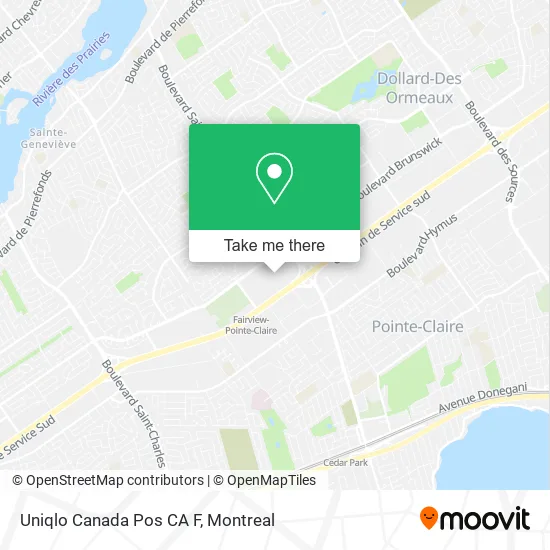 Uniqlo Canada Pos CA F map