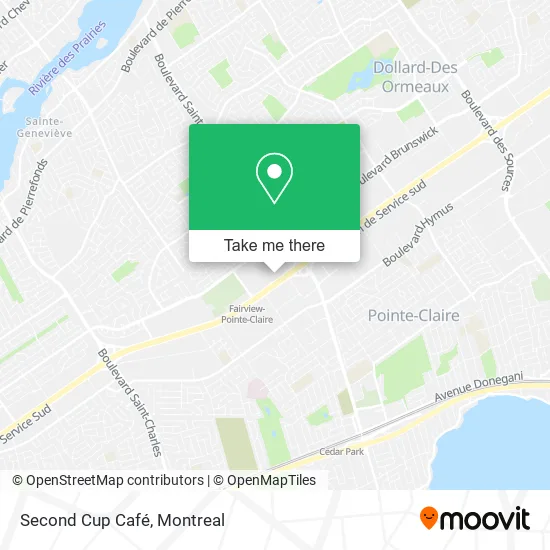 Second Cup Café map