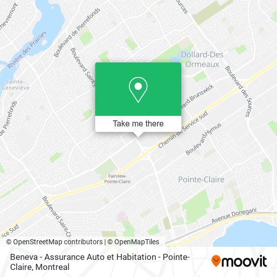 Beneva - Assurance Auto et Habitation - Pointe-Claire map