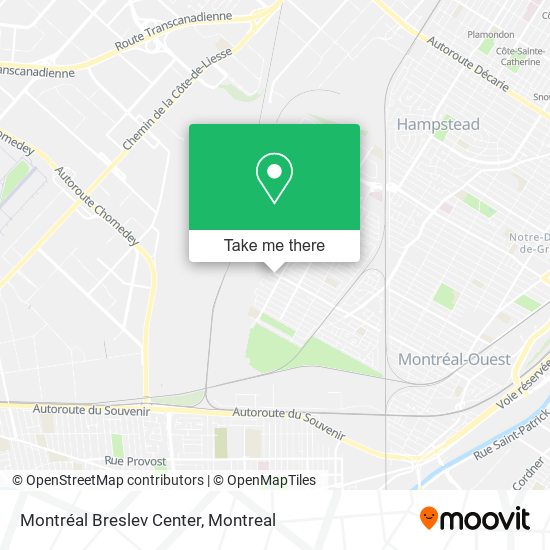Montréal Breslev Center map