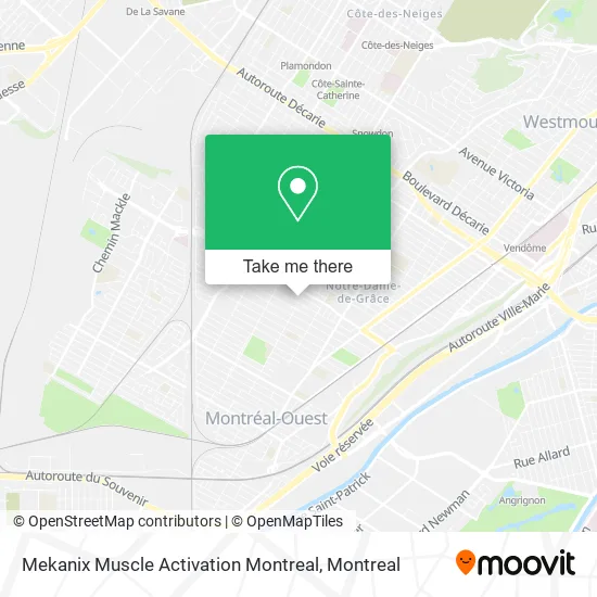 Mekanix Muscle Activation Montreal map