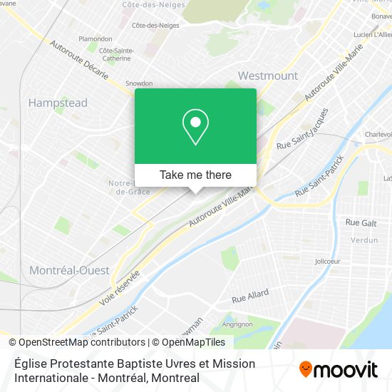 Église Protestante Baptiste Uvres et Mission Internationale - Montréal map
