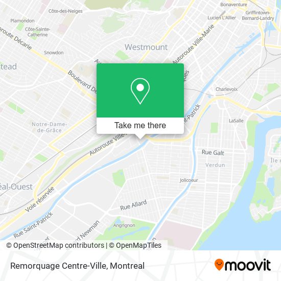 Remorquage Centre-Ville map