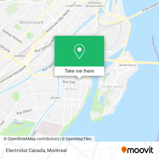 Electrolux Canada map