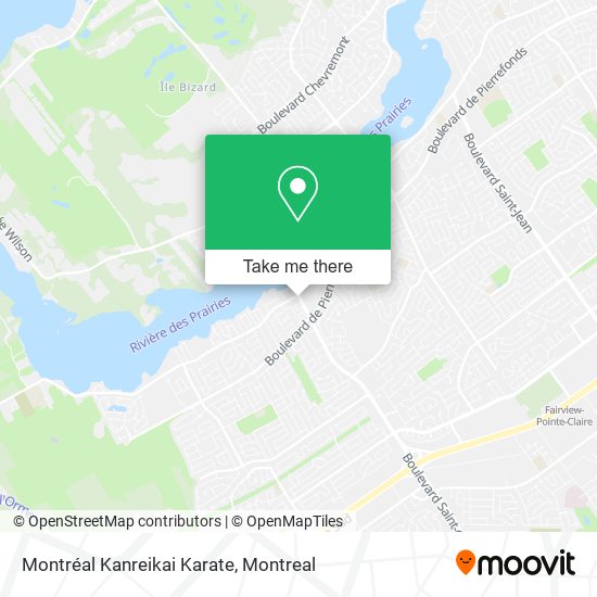 Montréal Kanreikai Karate map