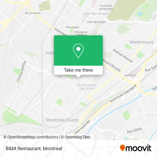 B&M Restaurant map