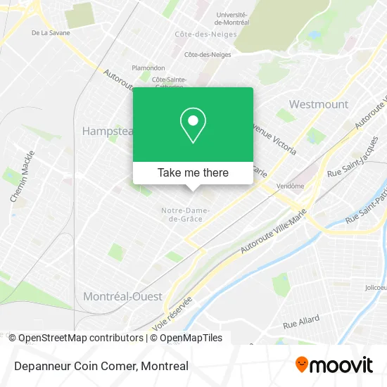 Depanneur Coin Comer map