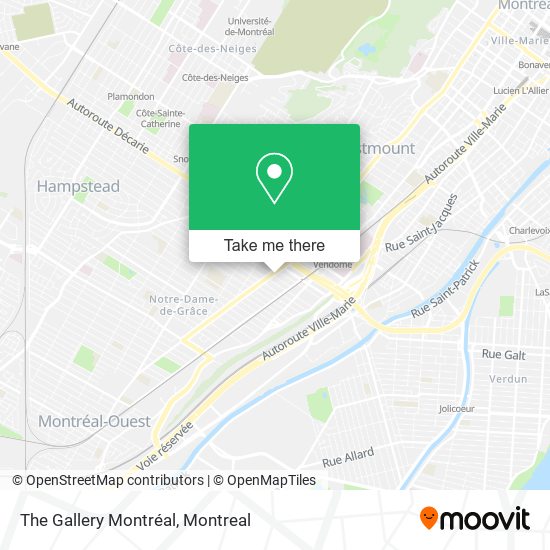 The Gallery Montréal map