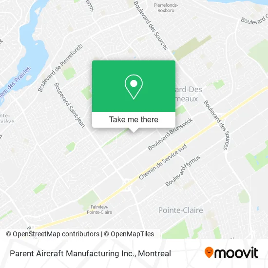 Parent Aircraft Manufacturing Inc. map