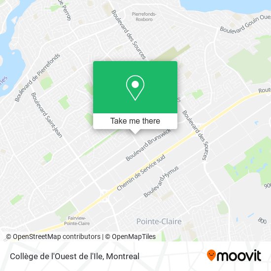 Collège de l'Ouest de l'Ile map