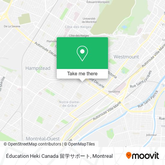 Éducation Heki Canada 留学サポート map