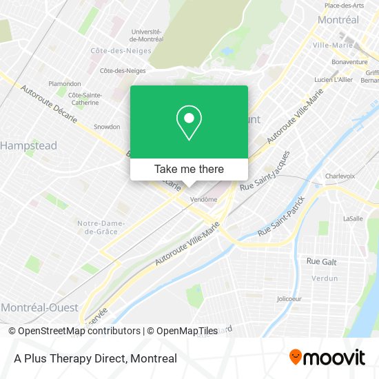 A Plus Therapy Direct map