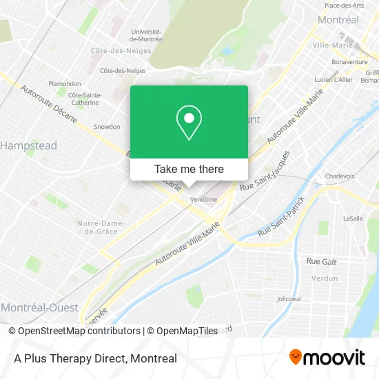 A Plus Therapy Direct map