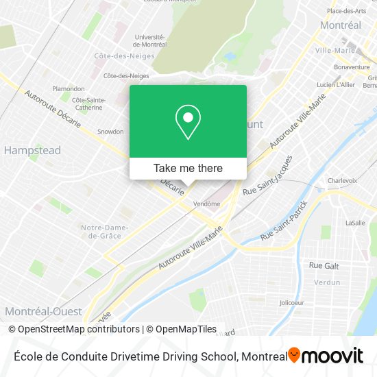 École de Conduite Drivetime Driving School map