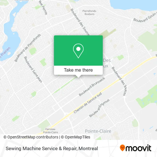 Sewing Machine Service & Repair map