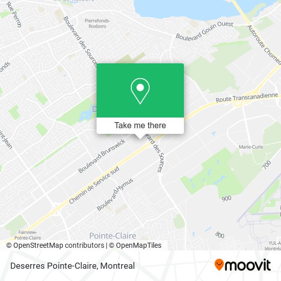 Deserres Pointe-Claire map