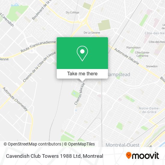 Cavendish Club Towers 1988 Ltd map
