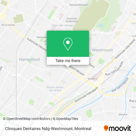 Cliniques Dentaires Ndg-Westmount map