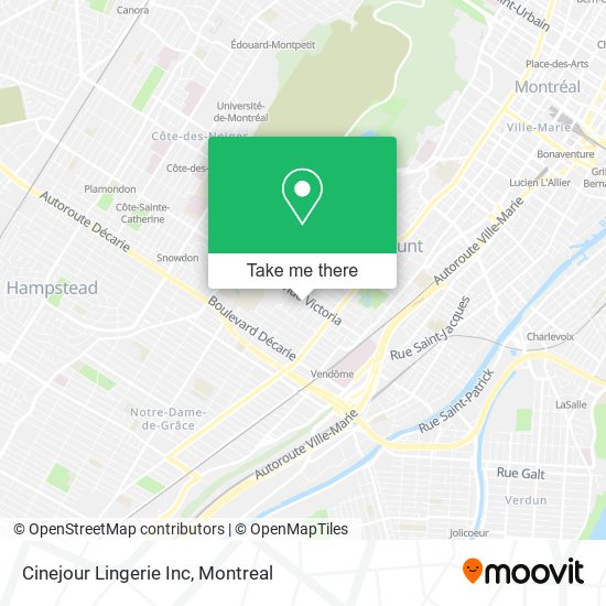 Cinejour Lingerie Inc map