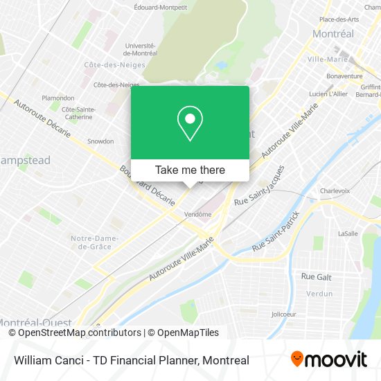 William Canci - TD Financial Planner map