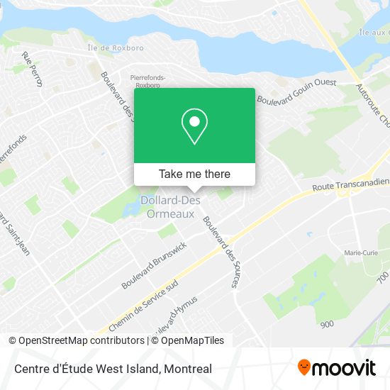 Centre d'Étude West Island map