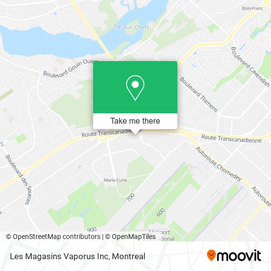 Les Magasins Vaporus Inc map