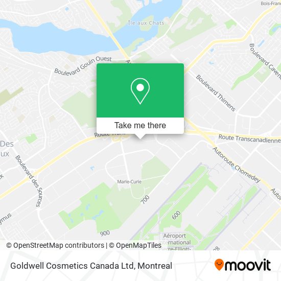 Goldwell Cosmetics Canada Ltd map