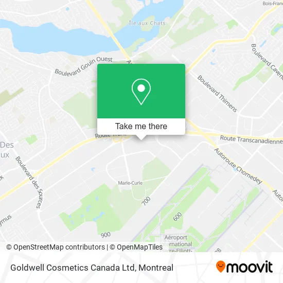 Goldwell Cosmetics Canada Ltd map