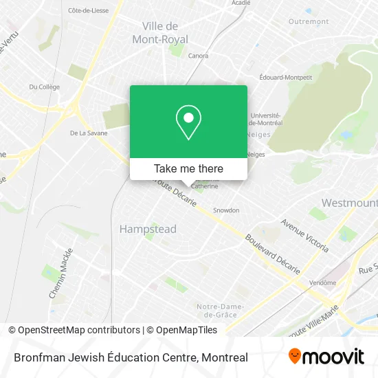 Bronfman Jewish Éducation Centre map