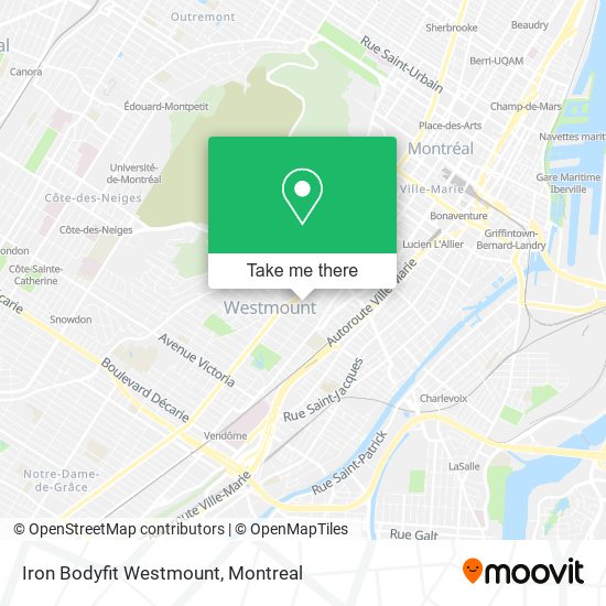 Iron Bodyfit Westmount map